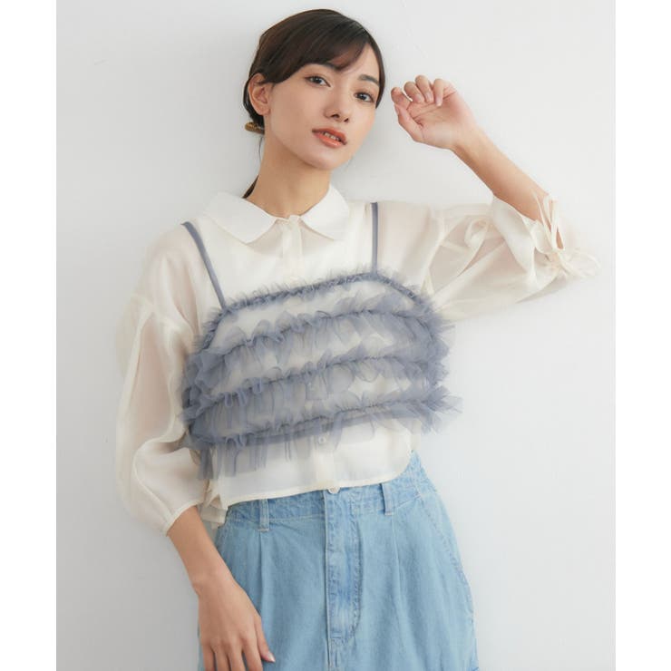 vintage remake オーストリア ティータオル ビスチェ サイドリボン サイドリボンメッシュPT|RETRO GIRL | RETRO GIRL ONLINE STORE