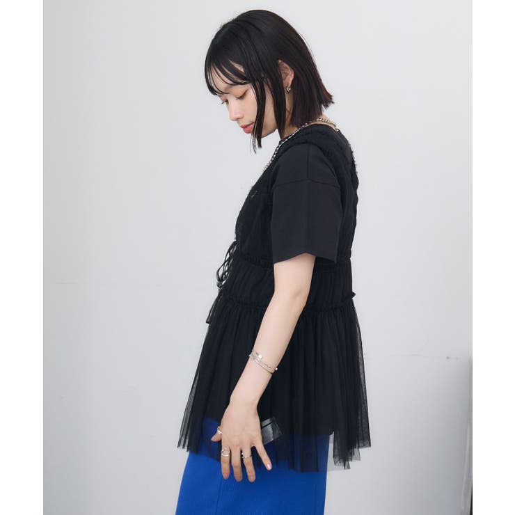 フリル切り替えチュールジレ | RETRO GIRL | 詳細画像17 
