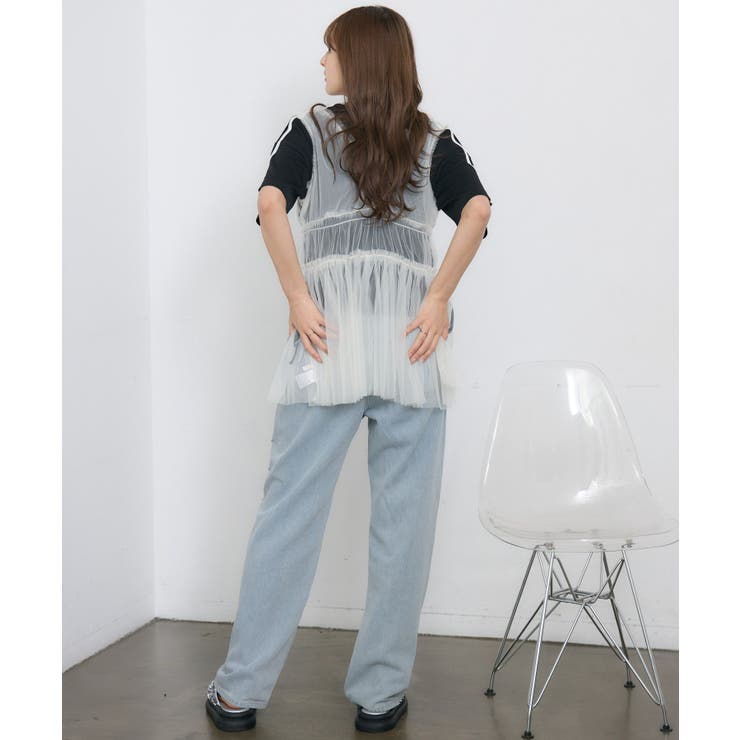 フリル切り替えチュールジレ | RETRO GIRL | 詳細画像5 