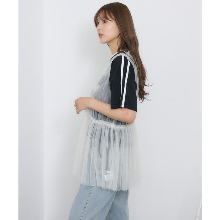 フリル切り替えチュールジレ | RETRO GIRL | 詳細画像8 