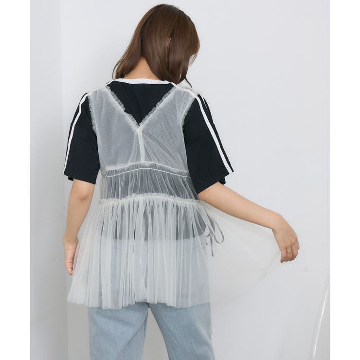 フリル切り替えチュールジレ | RETRO GIRL | 詳細画像9 