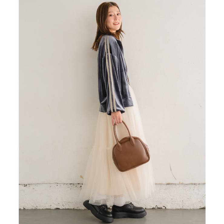 チュール切替SK 【レトロガール】チュールスカート/ロングスカート/フェミニン | RETRO GIRL | 詳細画像12 