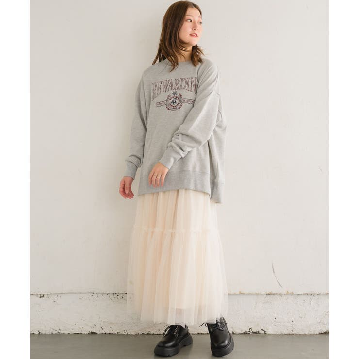 チュール切替SK 【レトロガール】チュールスカート/ロングスカート/フェミニン | RETRO GIRL | 詳細画像15 