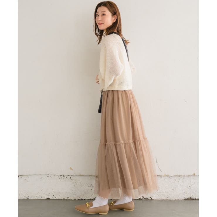 チュール切替SK 【レトロガール】チュールスカート/ロングスカート/フェミニン | RETRO GIRL | 詳細画像30 