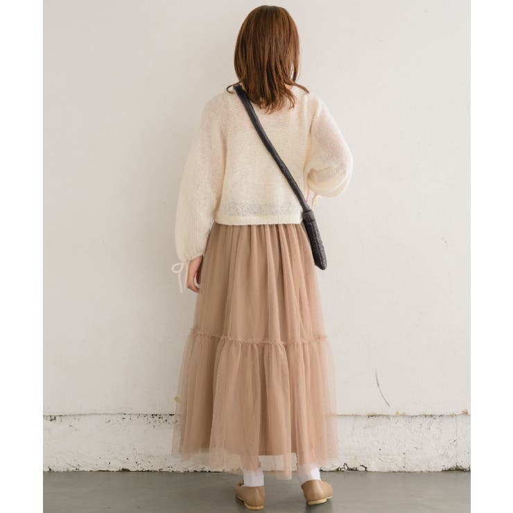 チュール切替SK 【レトロガール】チュールスカート/ロングスカート/フェミニン | RETRO GIRL | 詳細画像31 