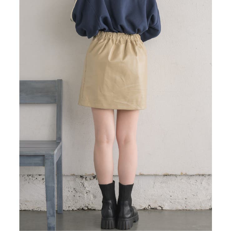 ドット釦FレザーミニSK | RETRO GIRL | 詳細画像27 