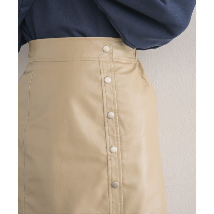 ドット釦FレザーミニSK | RETRO GIRL | 詳細画像29 