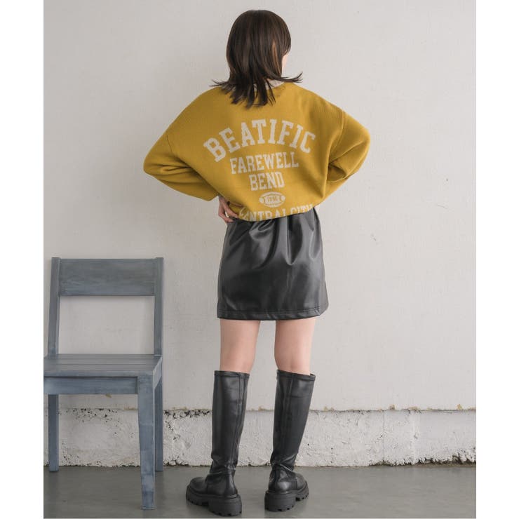 ドット釦FレザーミニSK | RETRO GIRL | 詳細画像5 