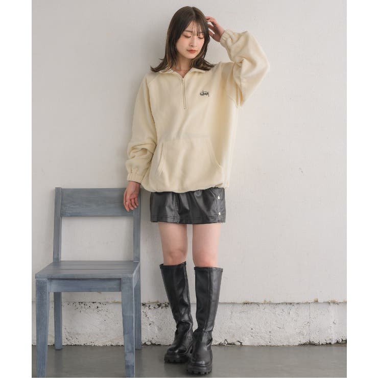 ドット釦FレザーミニSK | RETRO GIRL | 詳細画像7 