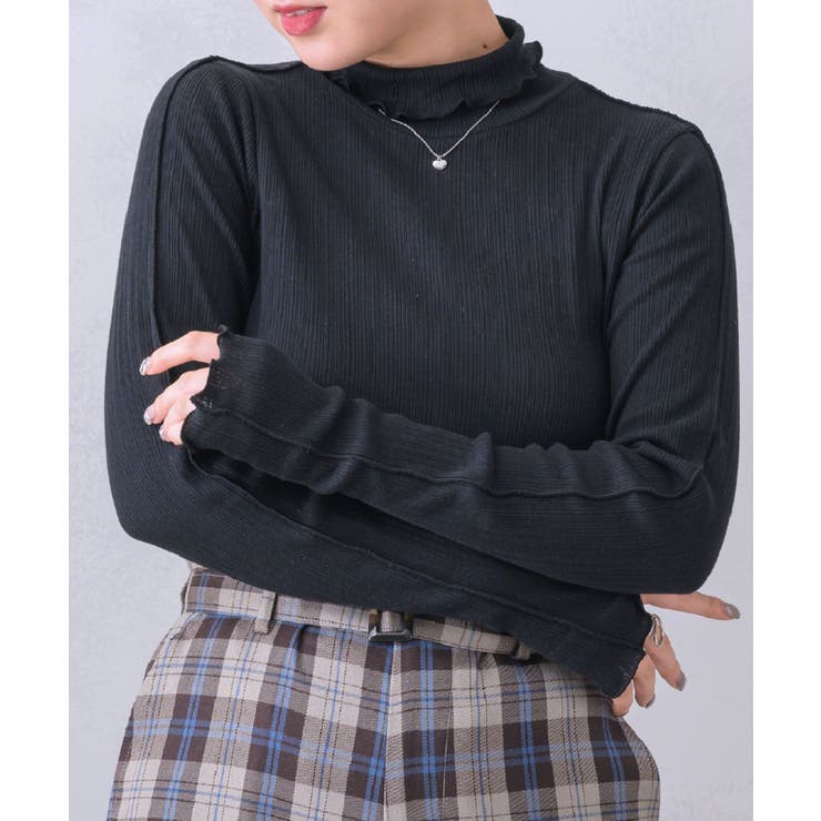 BLK1 | ランダムテレコインナーインナーカットソー ベーシック シンプル | RETRO GIRL