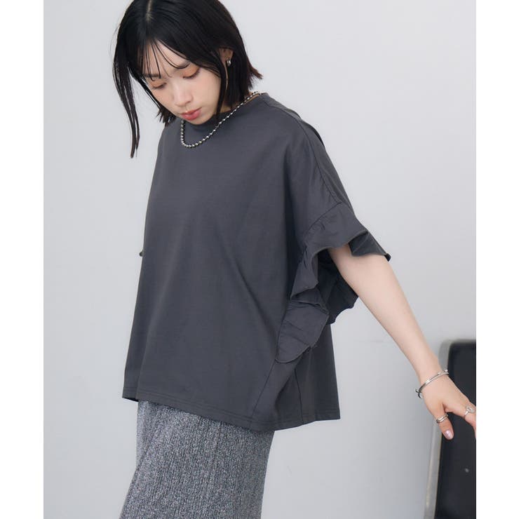 GRY2 | フリルsleeve T-shirt | RETRO GIRL
