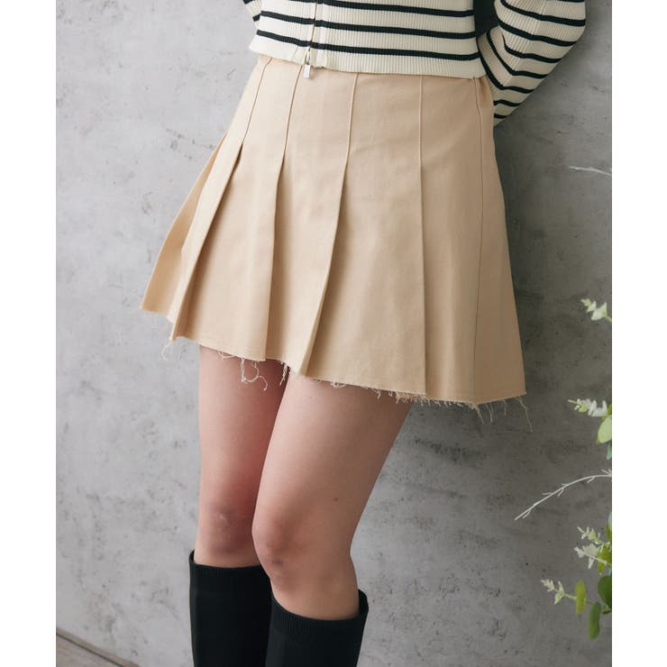 BEG1 | 裾キリッパプリーツミニSK | RETRO GIRL