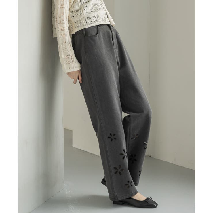 カットワークデニムPT | RETRO GIRL | 詳細画像1 