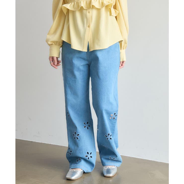 カットワークデニムPT | RETRO GIRL | 詳細画像13 