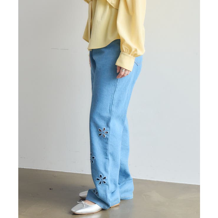 カットワークデニムPT | RETRO GIRL | 詳細画像15 