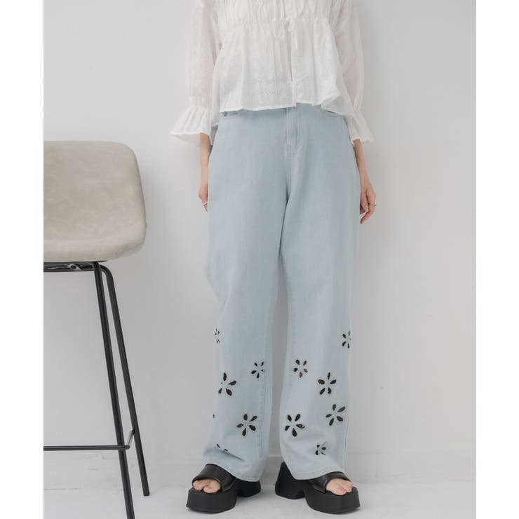 カットワークデニムPT | RETRO GIRL | 詳細画像21 