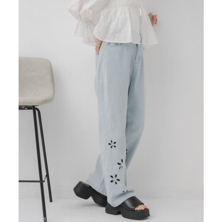 カットワークデニムPT | RETRO GIRL | 詳細画像22 