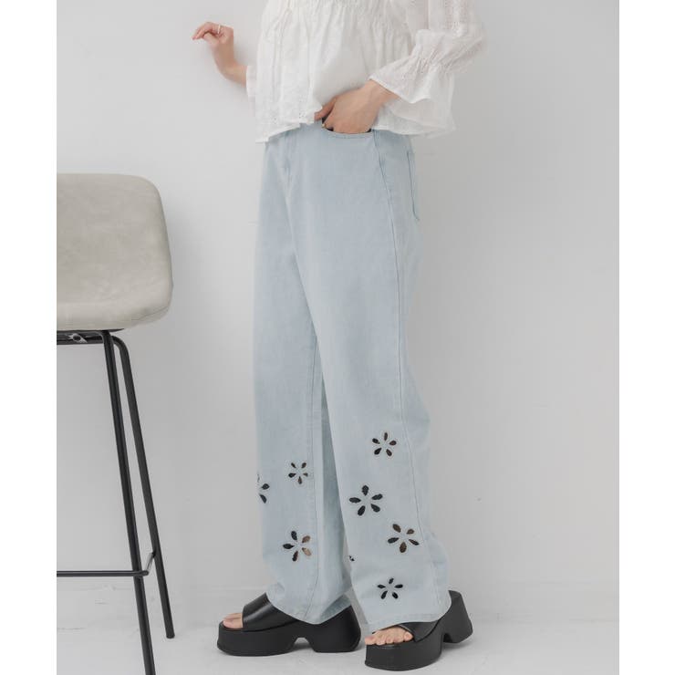 カットワークデニムPT | RETRO GIRL | 詳細画像23 