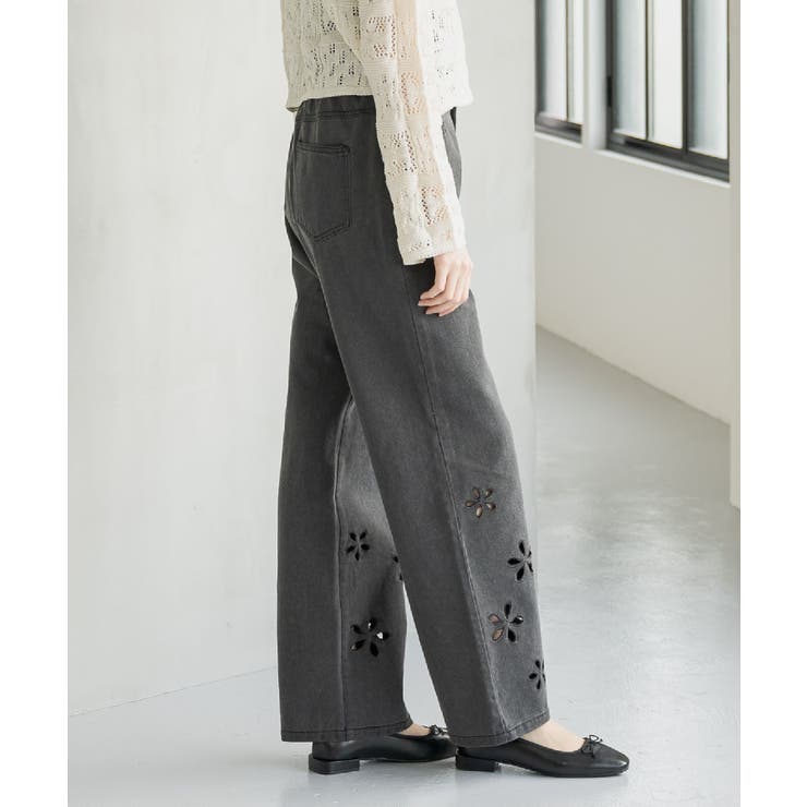 カットワークデニムPT | RETRO GIRL | 詳細画像7 