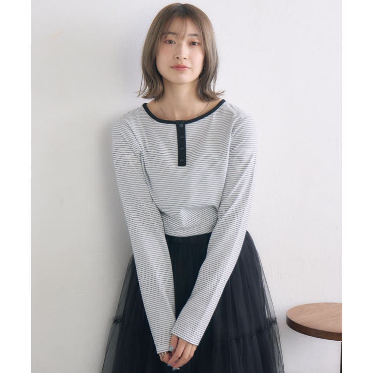 ヘンリーネックカットソー | RETRO GIRL | 詳細画像12 