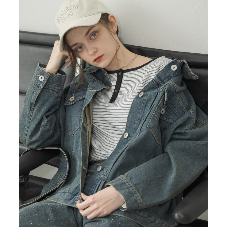 ヘンリーネックカットソー | RETRO GIRL | 詳細画像3 