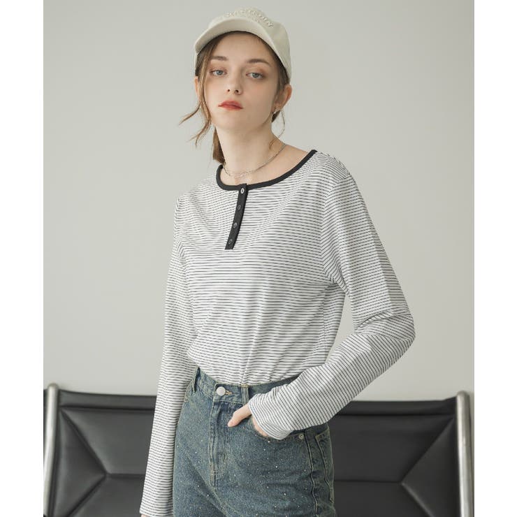 ヘンリーネックカットソー | RETRO GIRL | 詳細画像6 