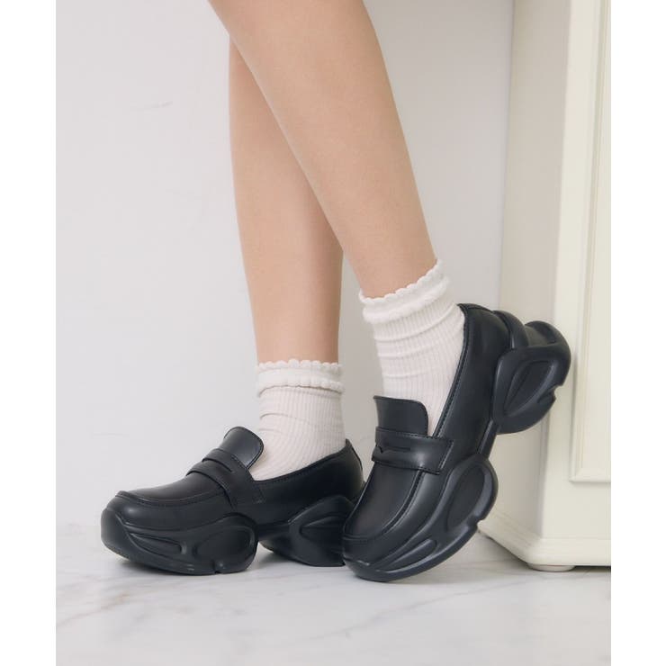 P/BLK | スニーカーソールシューズ | RETRO GIRL