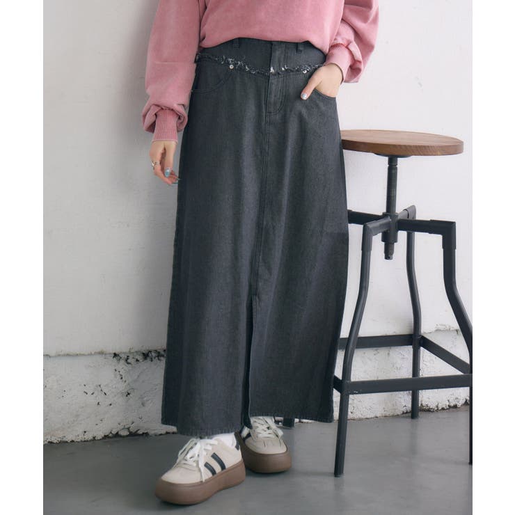 フリンジ切替デニムSK | RETRO GIRL | 詳細画像18 