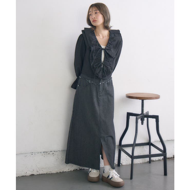 フリンジ切替デニムSK | RETRO GIRL | 詳細画像22 