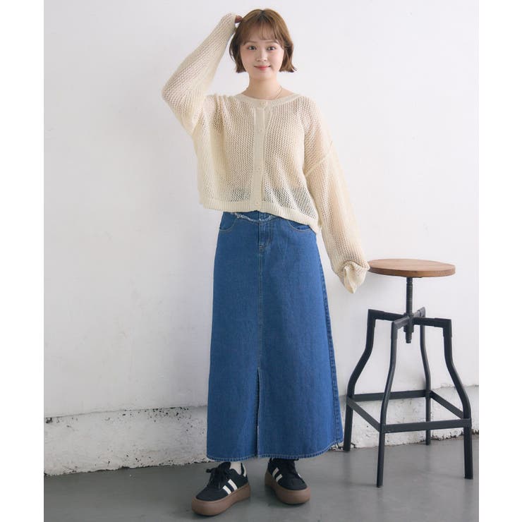 フリンジ切替デニムSK | RETRO GIRL | 詳細画像6 