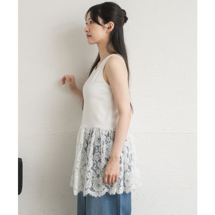 レース切替レイヤードタンク | RETRO GIRL | 詳細画像10 