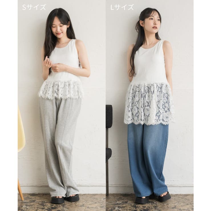 レース切替レイヤードタンク | RETRO GIRL | 詳細画像2 