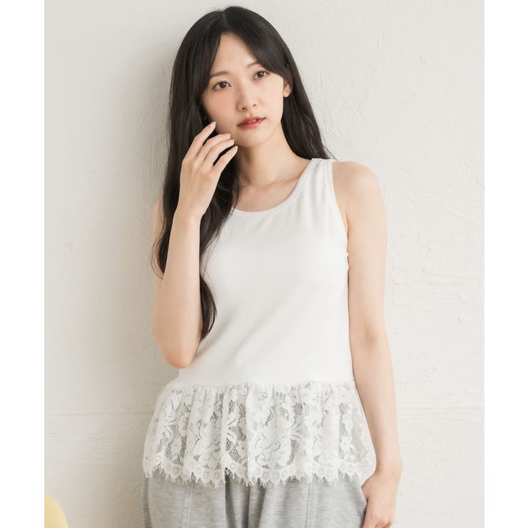 レース切替レイヤードタンク | RETRO GIRL | 詳細画像21 