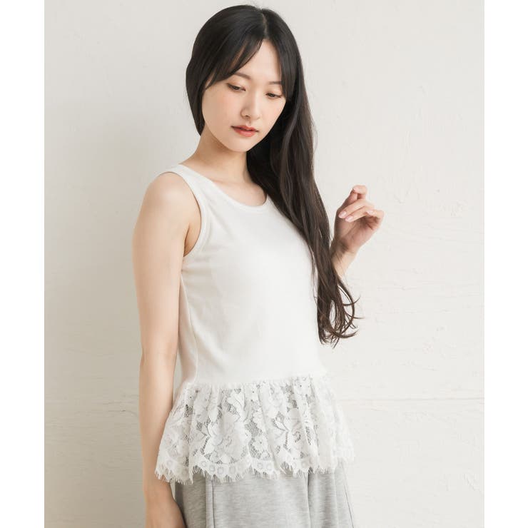 レース切替レイヤードタンク | RETRO GIRL | 詳細画像22 