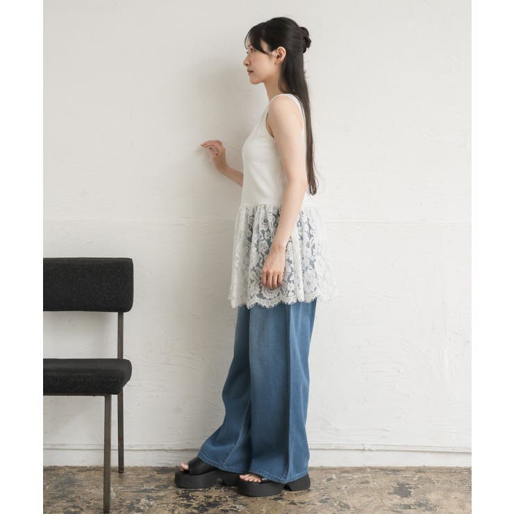 レース切替レイヤードタンク | RETRO GIRL | 詳細画像6 