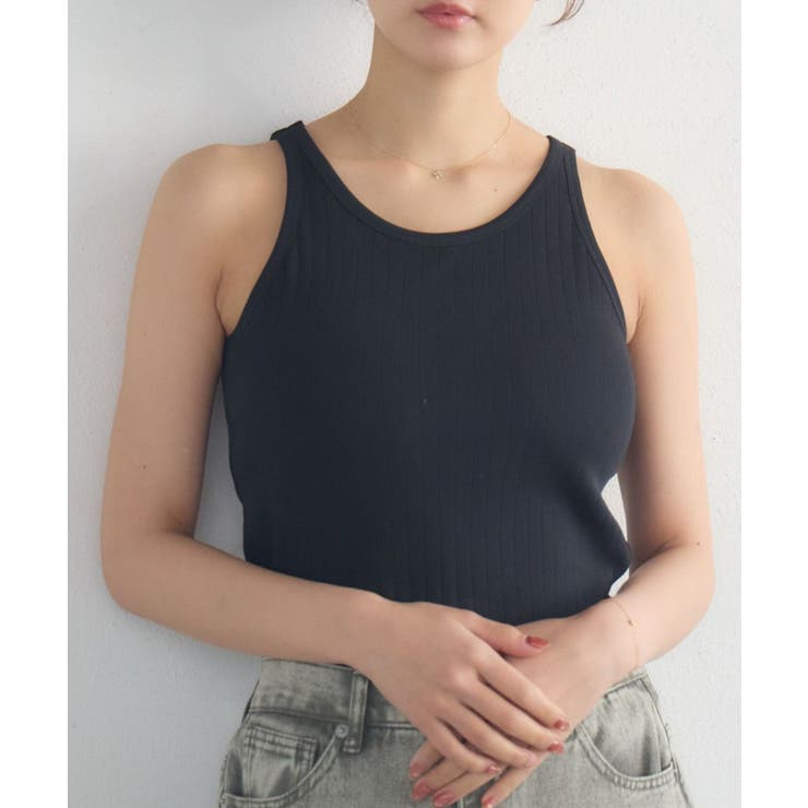 BLK1 | カップ付アメスリタンクトップ | RETRO GIRL