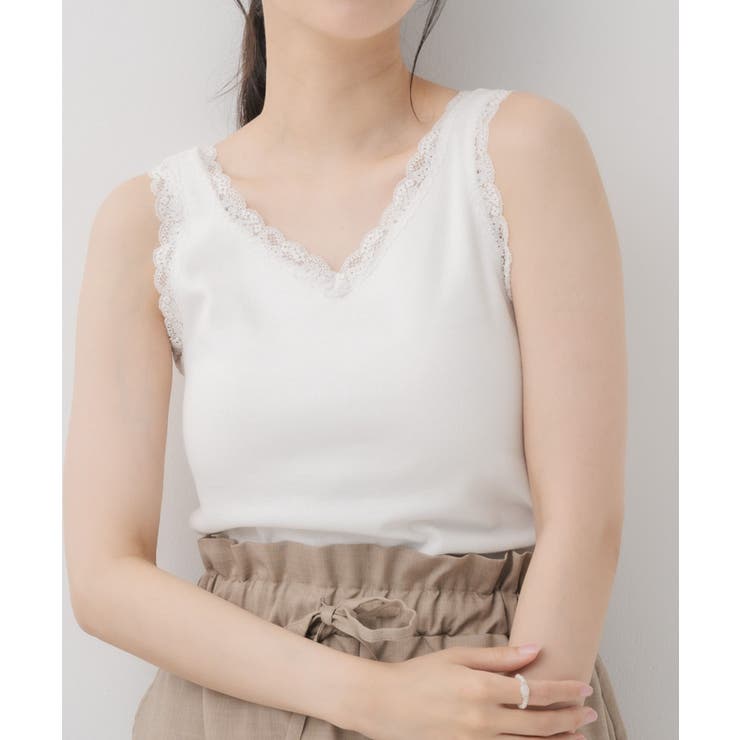 WHT2 | カップ付レースタンク | RETRO GIRL