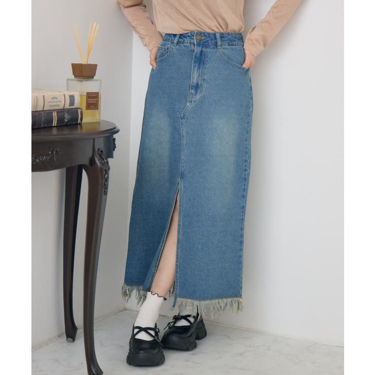 裾フリンジデニムSK | RETRO GIRL | 詳細画像10 