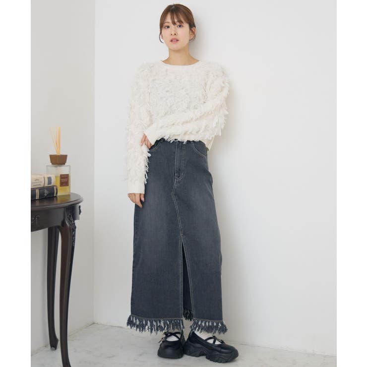 裾フリンジデニムSK | RETRO GIRL | 詳細画像16 