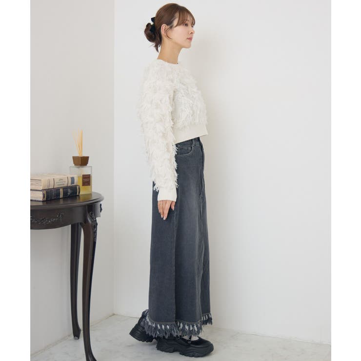裾フリンジデニムSK | RETRO GIRL | 詳細画像17 