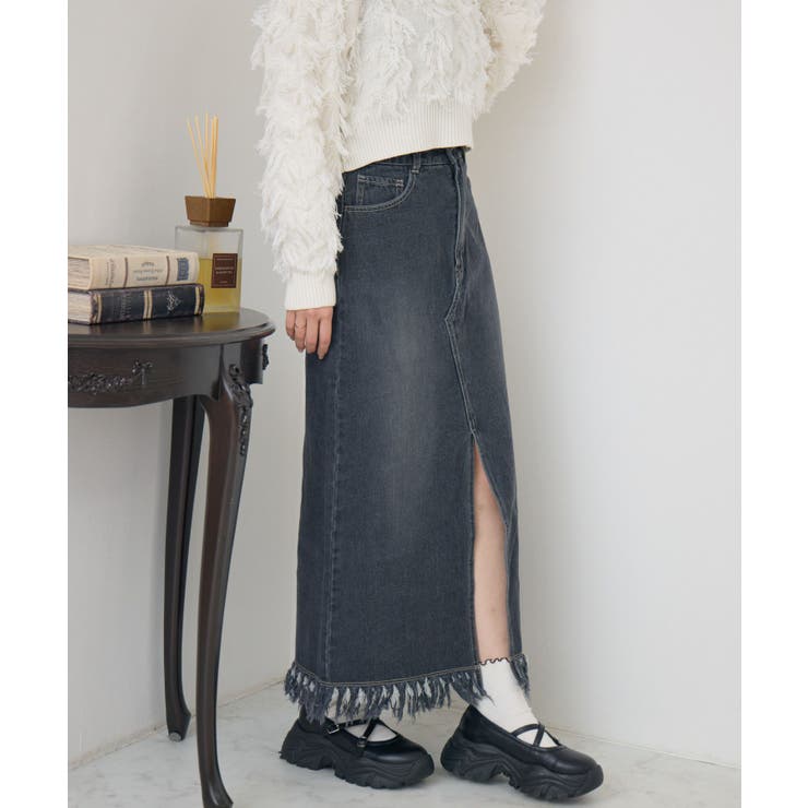 裾フリンジデニムSK | RETRO GIRL | 詳細画像21 