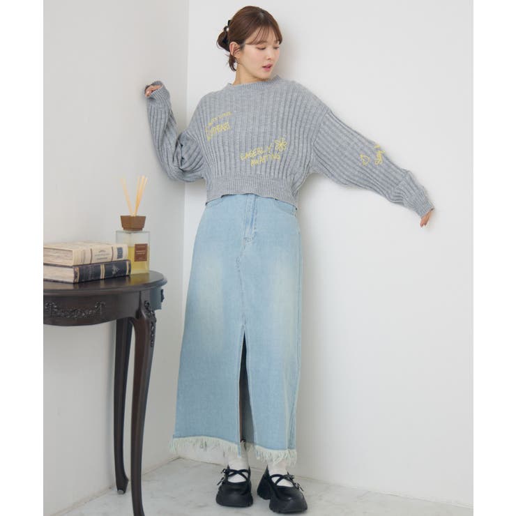 裾フリンジデニムSK | RETRO GIRL | 詳細画像35 