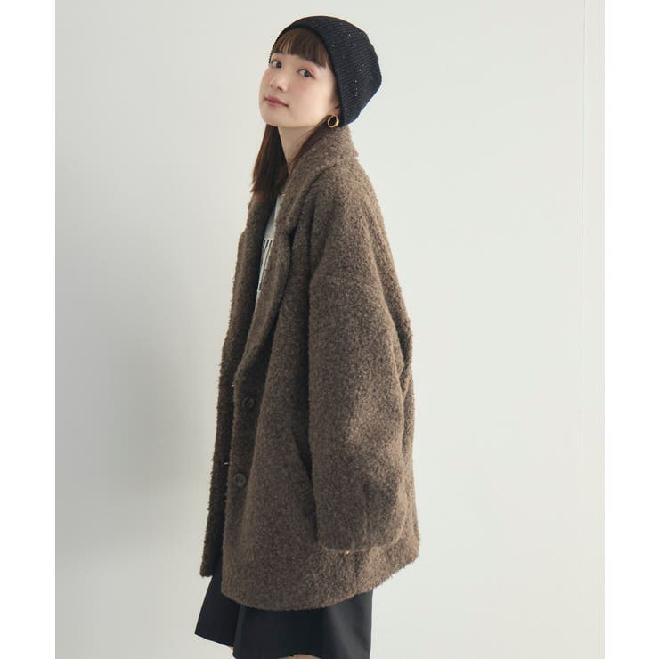 【WEB限定】ループボアテーラードコート | RETRO GIRL | 詳細画像17 