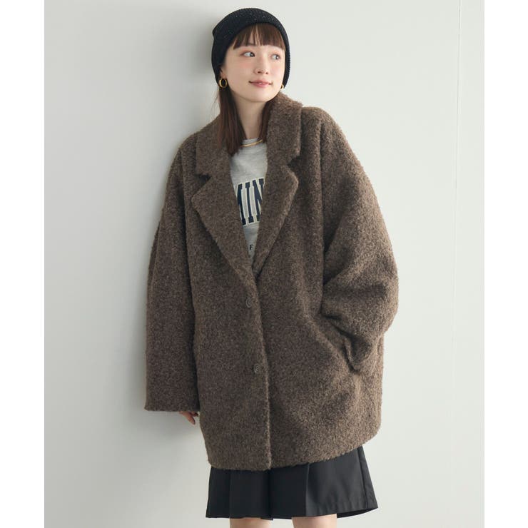 【WEB限定】ループボアテーラードコート | RETRO GIRL | 詳細画像19 