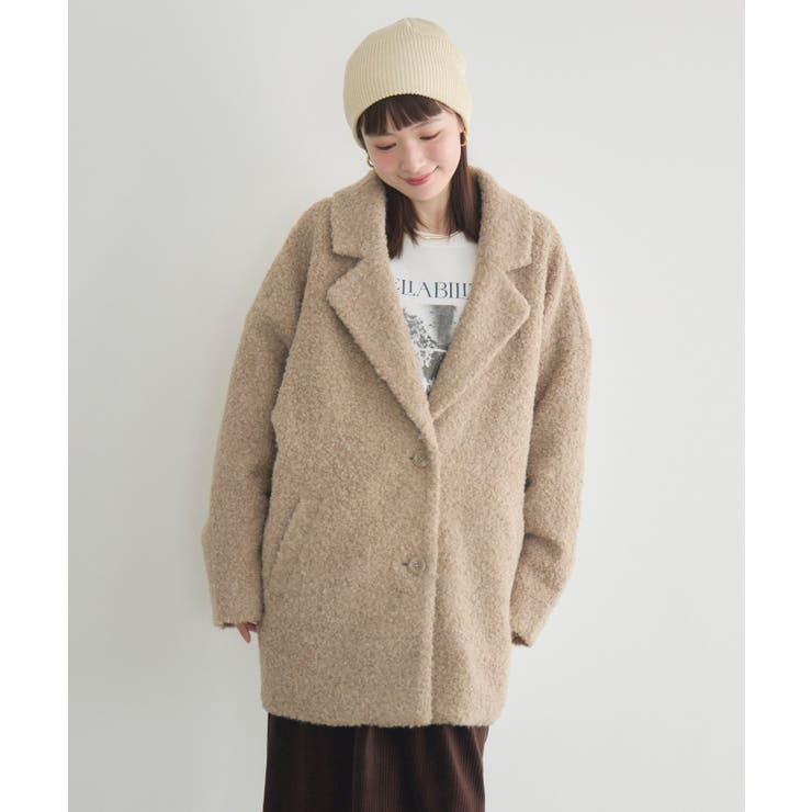 【WEB限定】ループボアテーラードコート | RETRO GIRL | 詳細画像24 