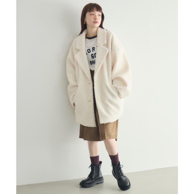 【WEB限定】ループボアテーラードコート | RETRO GIRL | 詳細画像27 