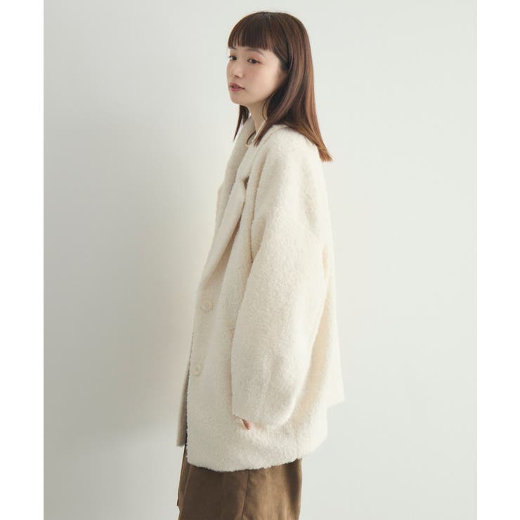 【WEB限定】ループボアテーラードコート | RETRO GIRL | 詳細画像3 