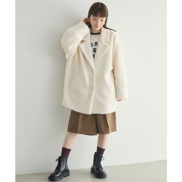 【WEB限定】ループボアテーラードコート | RETRO GIRL | 詳細画像32 