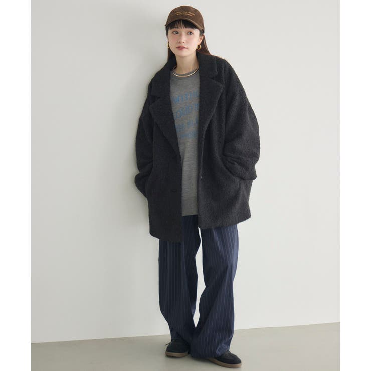 【WEB限定】ループボアテーラードコート | RETRO GIRL | 詳細画像33 