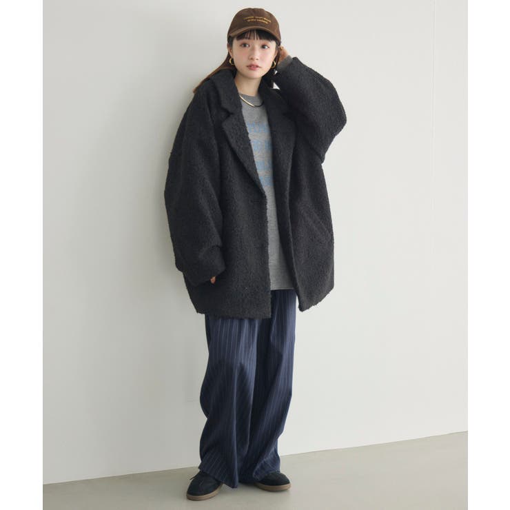 【WEB限定】ループボアテーラードコート | RETRO GIRL | 詳細画像34 